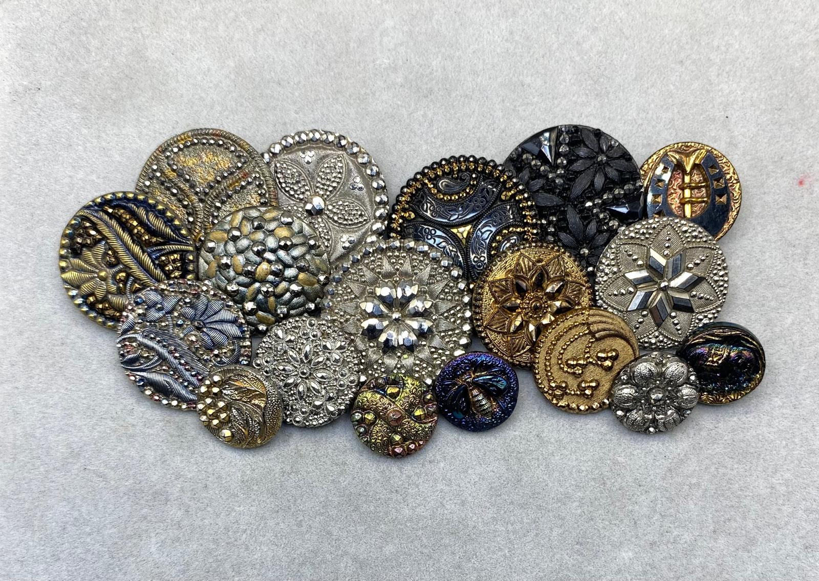 Lustered Glass antique buttons