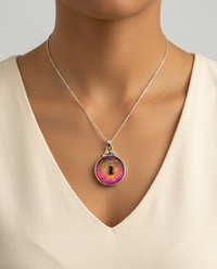 Victorian Carved Shell Butterfly Button Set in Sterling Silver With  Satellite Sterling Chain — worn on model